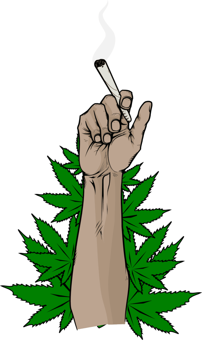 Kush Dispensary Smoking Cannabis Joint