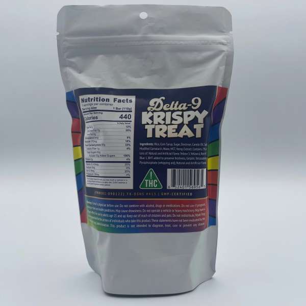 Kush Dispensary Cannabis Trudelta9 Fruity Rice Crispy Treat Delta9 THC (350mg) Back