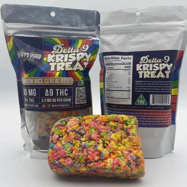 Kush Dispensary Cannabis Trudelta9 Fruity Rice Crispy Treat Delta9 THC (350mg) Square