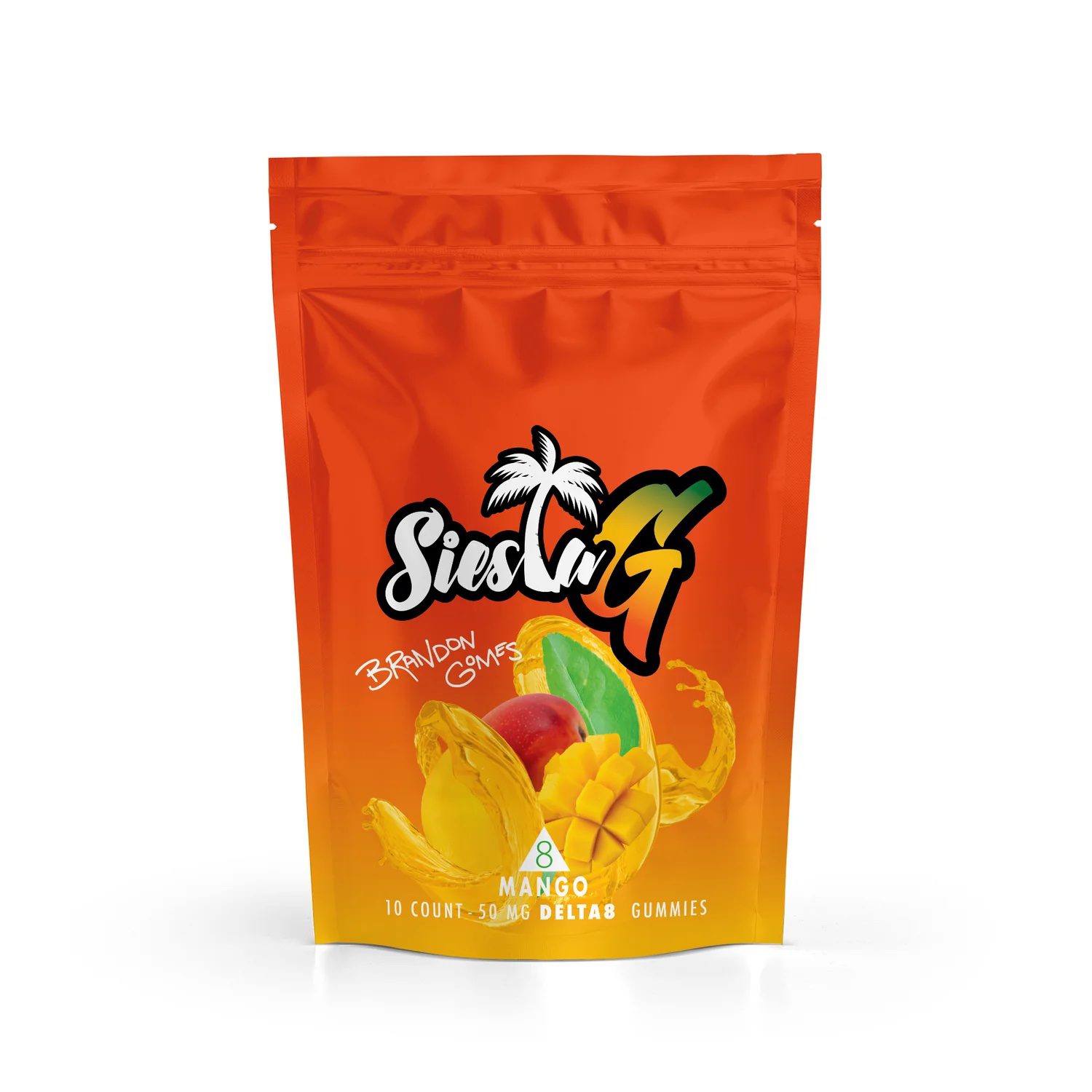 SiestaG Delta8 Gummies 50mg 10 count Mango (500mg)