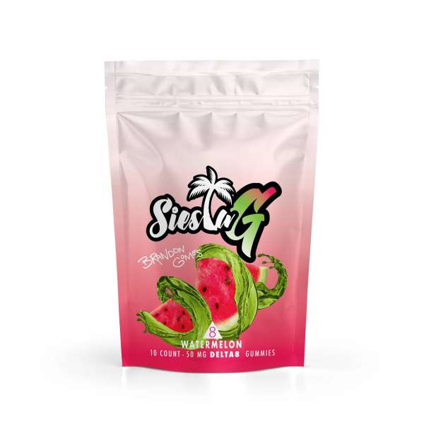 SiestaG Delta8 Gummies 50mg 10 count watermelon (500mg)