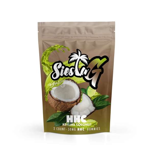 SiestaG HHC Gummies 50mg 2 count Keylime Coconut